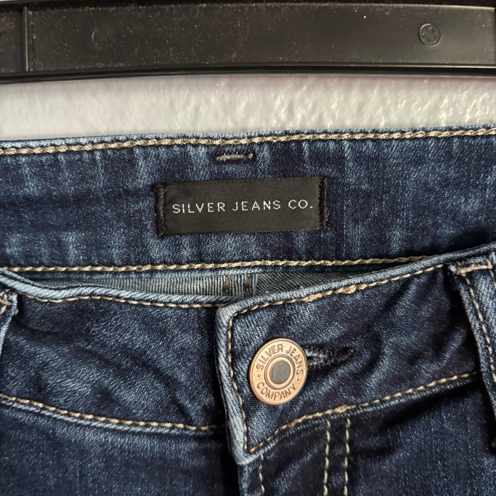 Silver Jeans Dark Blue Boyfriend Jeans - Picture 3 of 11